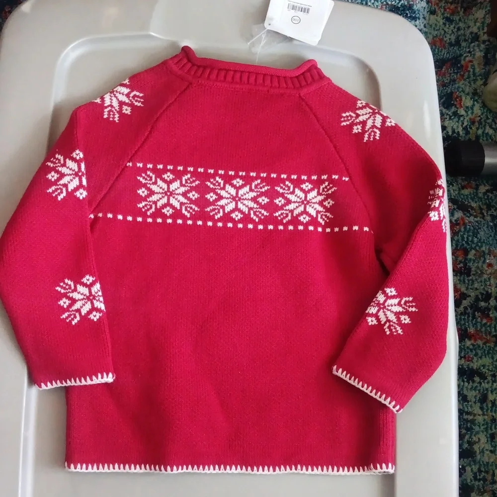 Hanna Andersson red holiday sweater